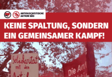 Keine Spaltung, sondern ein gemeinsamer Kampf!